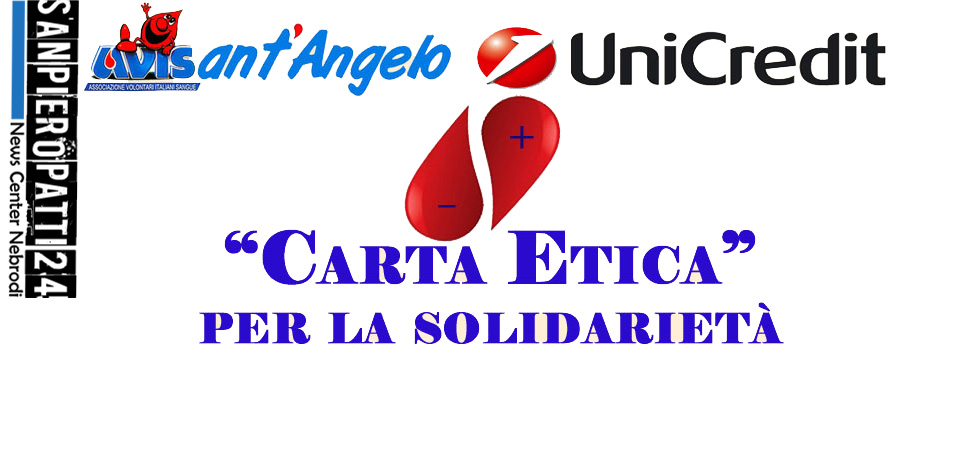 SANT’ANGELO di BROLO – Unicredit e Avis presentano la ”CARTA ETICA”